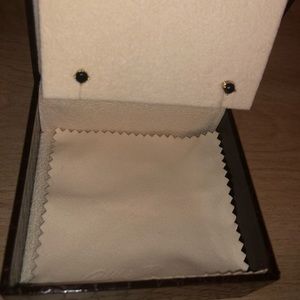 1 1/2ct Black Diamond Studs, 14k Yellow Gold